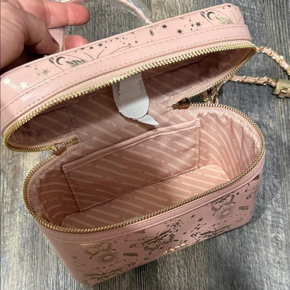 ALDO Pink and Gold Butterfly Crossbody Bag